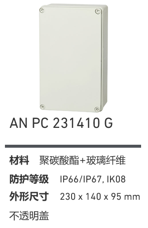 AN 231410 · PC 工业灰盖