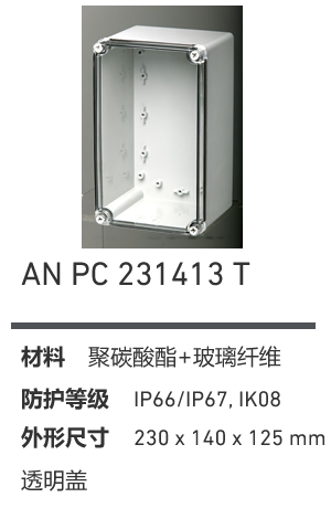 AN 231413 · PC 透明盖