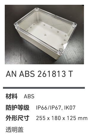 AN 261813 · ABS 透明盖