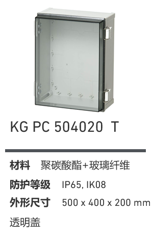 KG 504020 壁挂防水控制箱 产品图